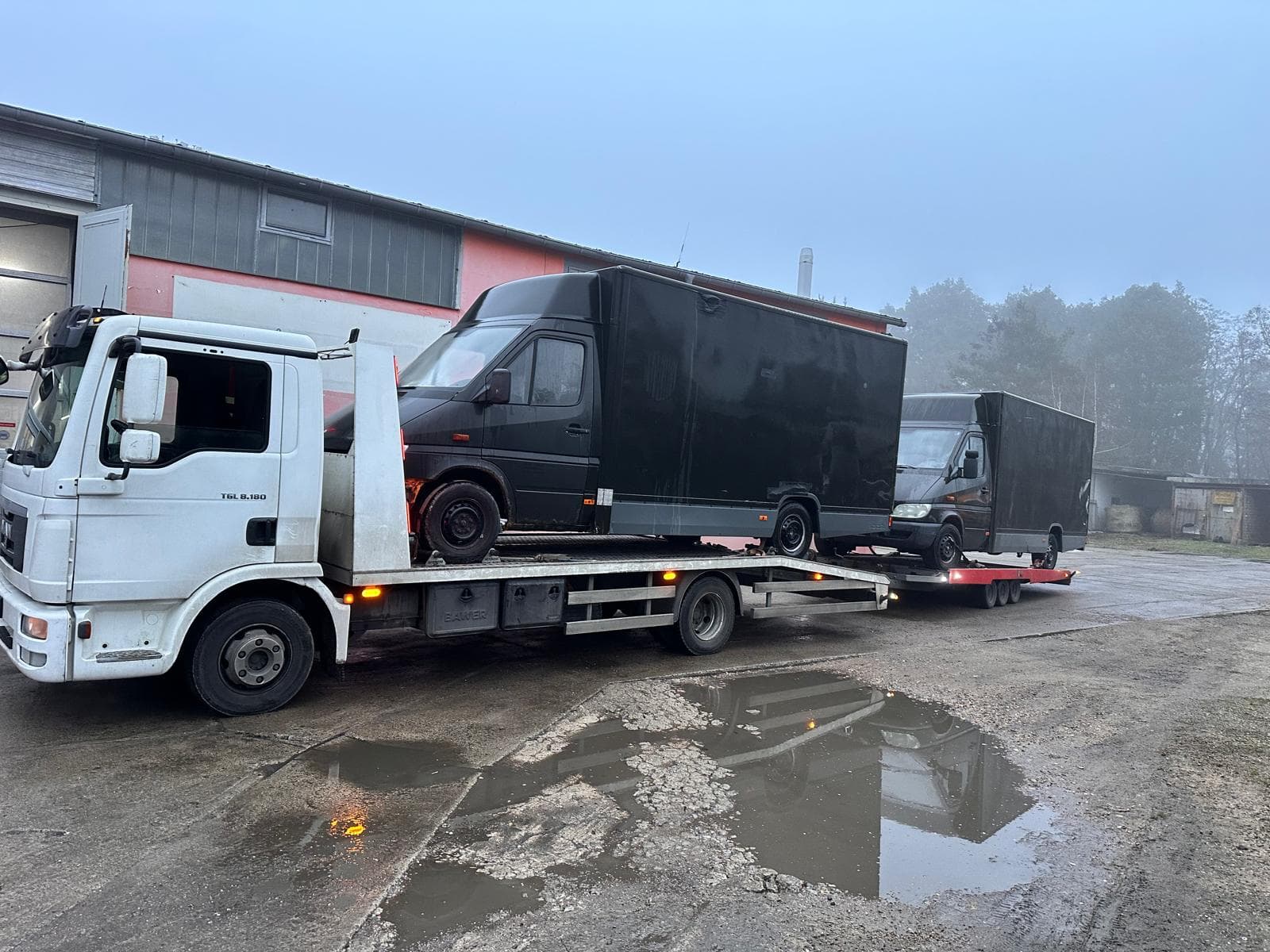 Doppeltransport – Zwei Sprinter auf einem Plateau